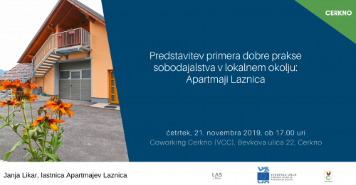 [CERKNO] Predstavitev primera dobre prakse sobodajalstva v lokalnem okolju: Apartmaji Laznica